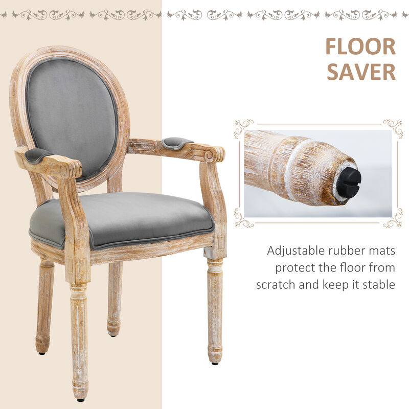 Classic Wood Grain Round Back Seat with Metal Rivets and Carved Pattern Design