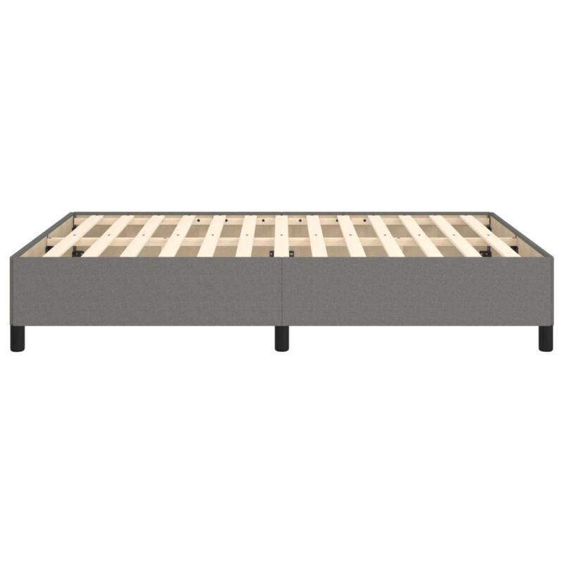 vidaXL Fabric Bed Frame in Dark Gray - Queen Size, Modern Style Double Bed Frame for 59.8"x79.9" Mattresses, Compliant with California Prop 65 Warning