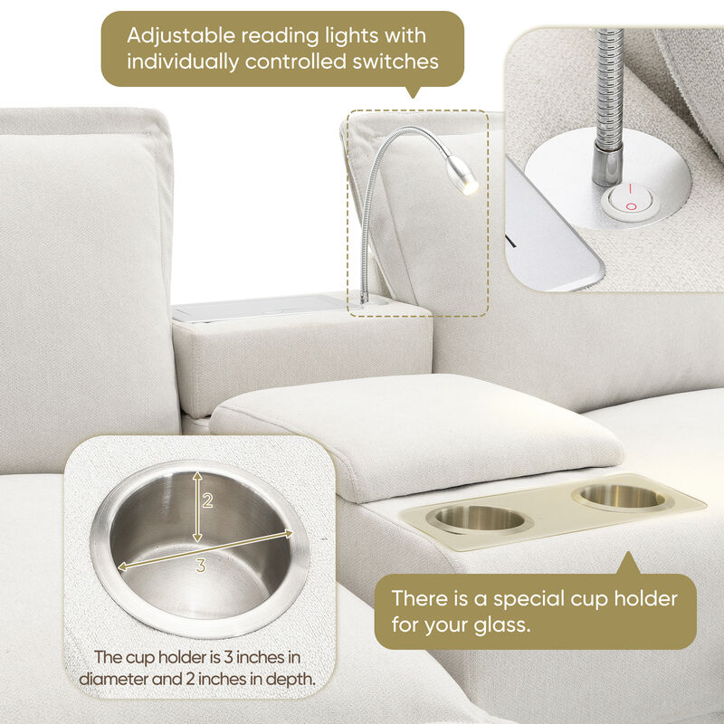 Merax 4-Seat Chenille Modular Sofa Couch