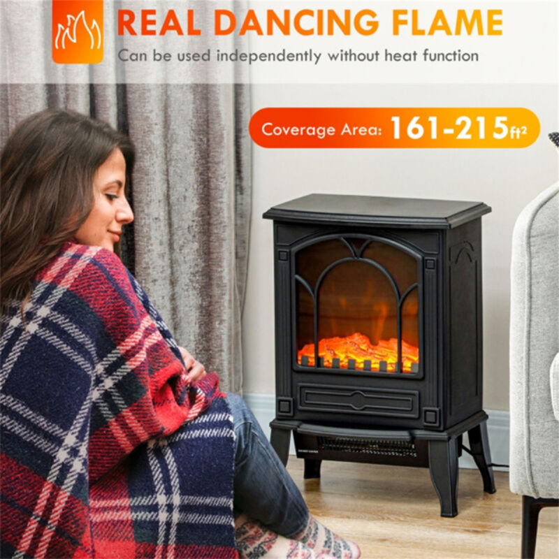 Energy-Efficient Electric Fireplace Heater with Multiple Heat Settings