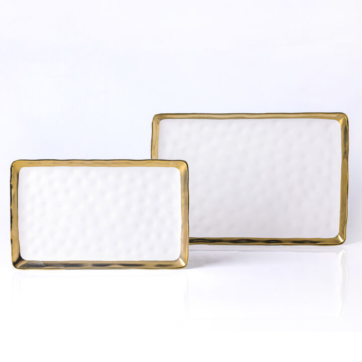 Stone Lain Florian Porcelain Service Plate Set 2 Piece
