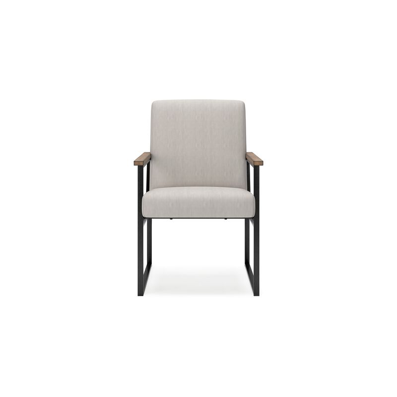 Tey Home Office Chair, Gray Padded Seat and Back, Black Metal Frame - Benzara