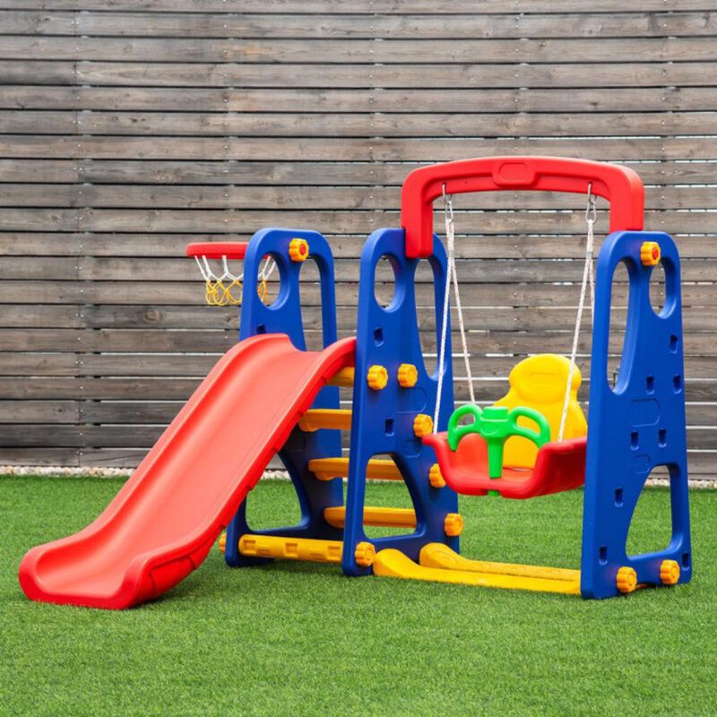 Hivvago 3-in-1 Junior Children Climber Slide Playset