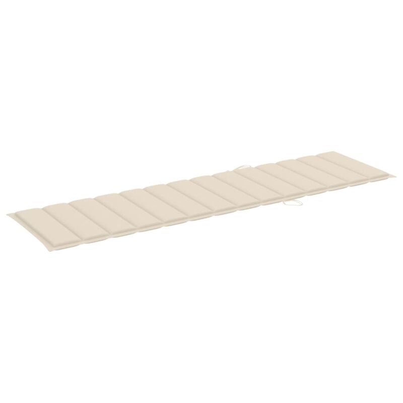 vidaXL Sun Lounger Cushion Cream 78.7"x19.7"x1.6" Fabric