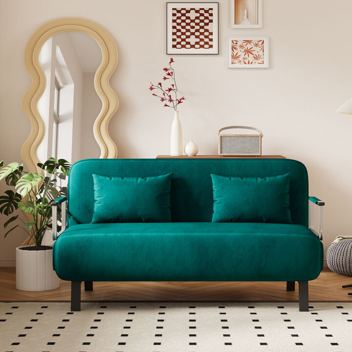 Merax Tri-Fold Sleeper Sofa  Loveseat with Adjustable Backrest