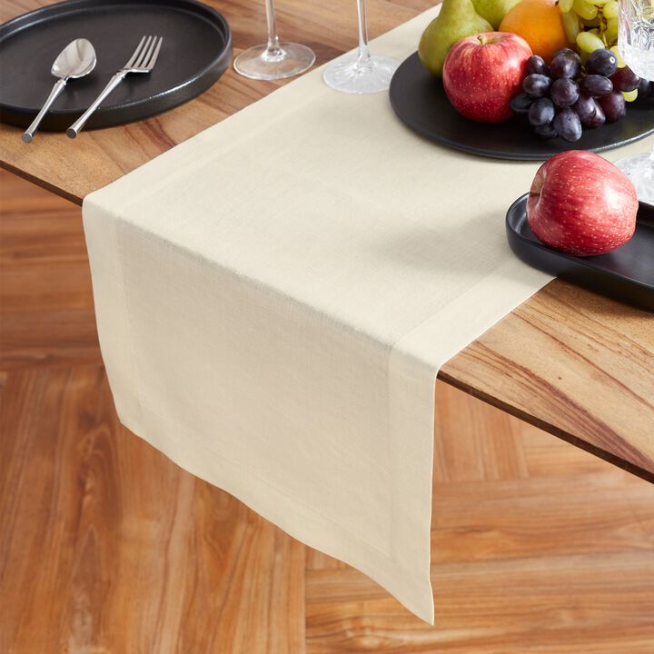 Solino Home 100% Pure Linen Table Runner | Sonoma