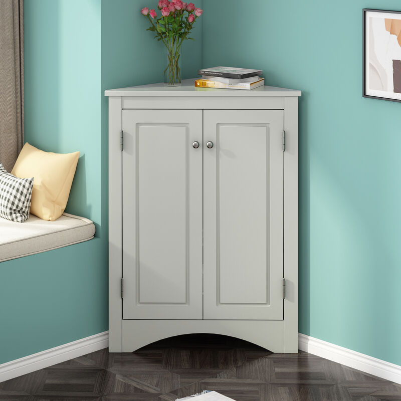 Adjustable Shelves Triangle Bathroom Storage Cabinet