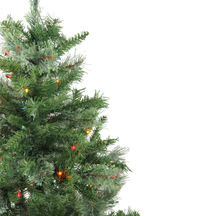 4' Pre-Lit Mixed Cashmere Pine Artificial Christmas Tree - Multi Lights