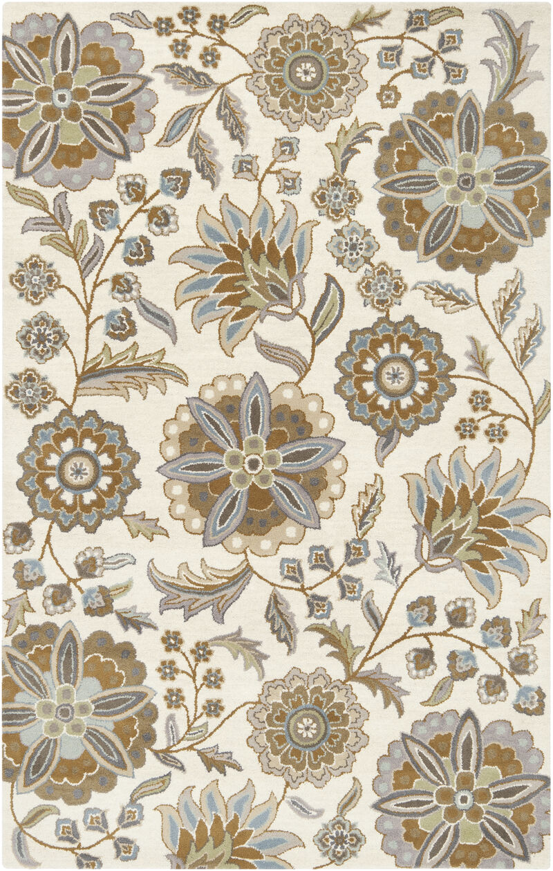 Athena ATH-5063 8' x 10' Oval White Rug