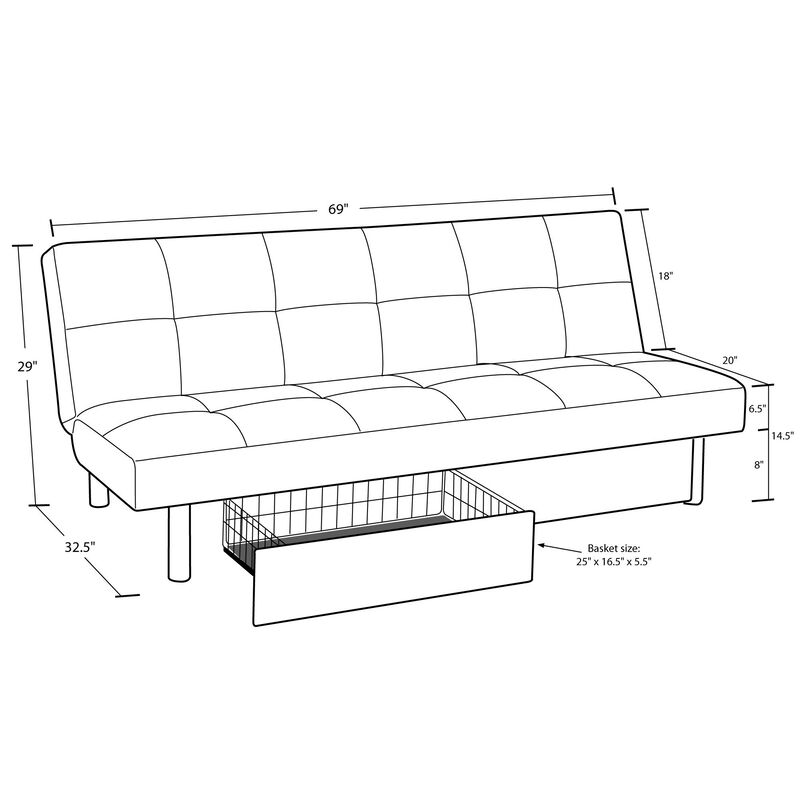 Jilian Storage Futon