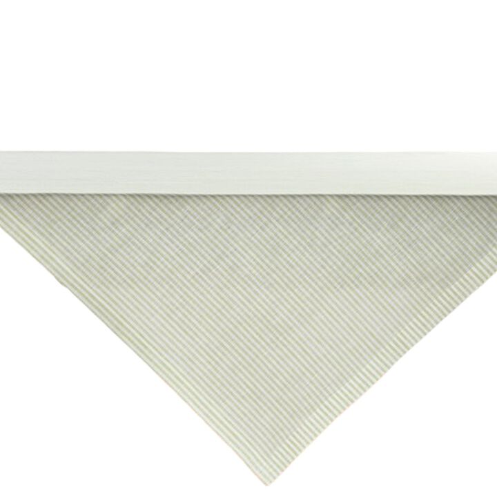 Solino Home 100% Pure Linen Table Throw 52 x 52 Inch | Narrow Stripe for Thanksgiving, Christmas