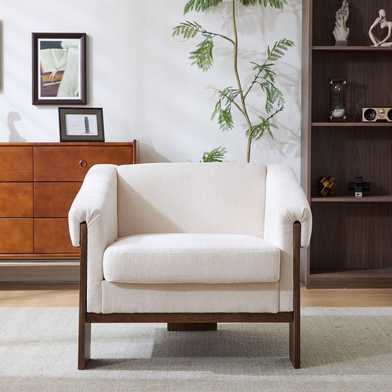 Merax Mid-Century Modern Fabric Home Accent Chair