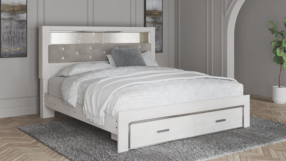 Altyra King Uph Bookcase Bed W/Storage