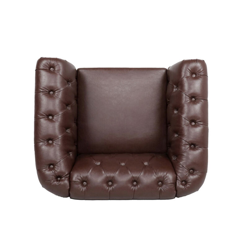 1 Seater Sofa For Living Room, Rolled Arms