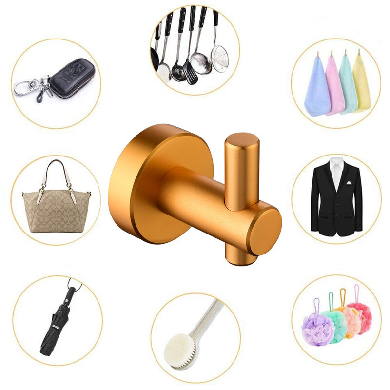 6 Piece Bathroom Towel Rack Set Wall Mount 0008
