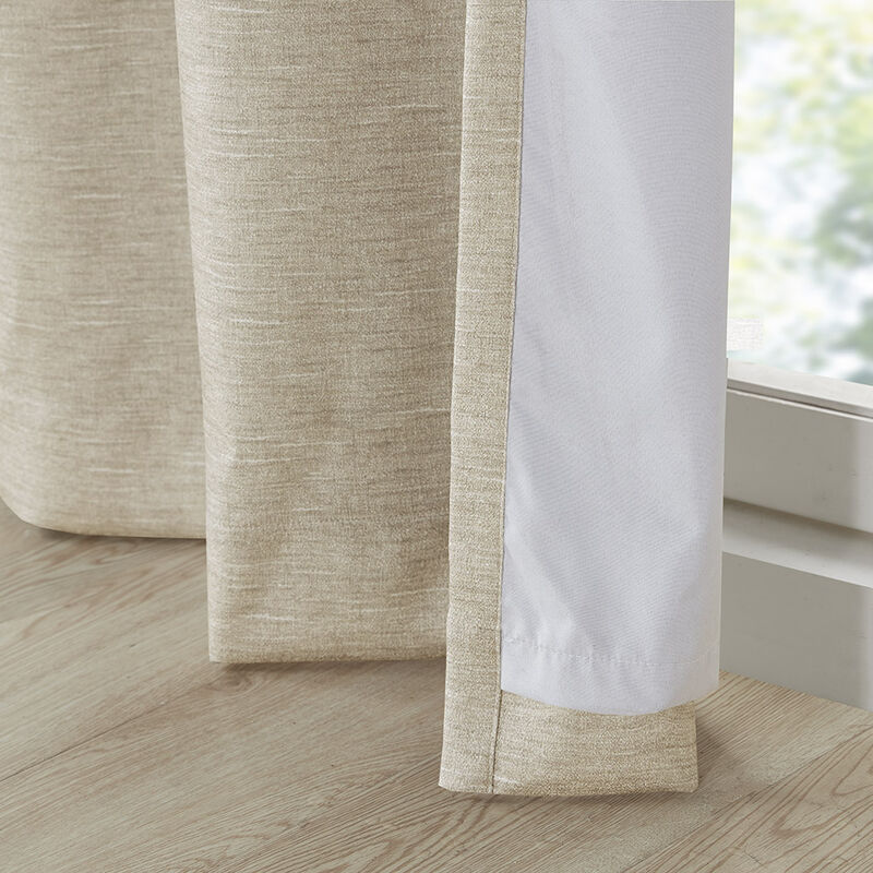 Gracie Mills Azenor Contemporary Tonal Total Blackout Curtain Panel Pair - 42x95"