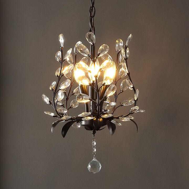 Adoria 3-Light Contemporary Bohemian Iron/Acrylic LED Pendant