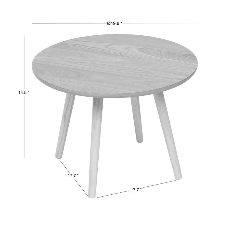 Table Appoint End of Sofa Wooden Round Furniture