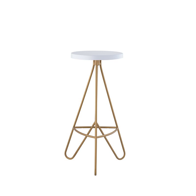 Trinity 30" Modern Industrial Iron Tripod Backless Bar Stool