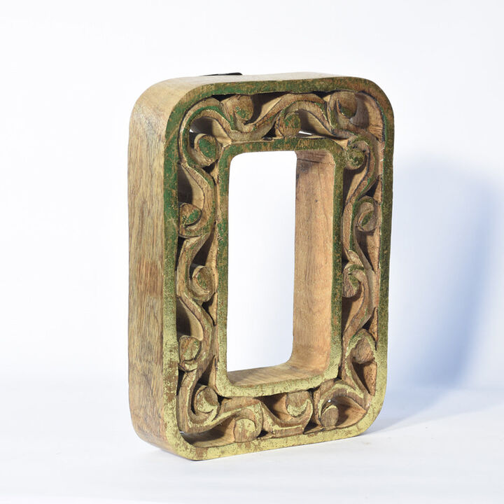 Vintage Natural Gold Handmade Eco-Friendly "0" Numeric Number For Wall Mount & Table Top Décor