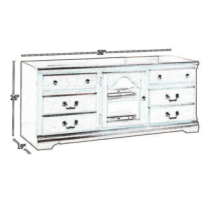 Trendy TV Stand, Cherry Brown-Benzara