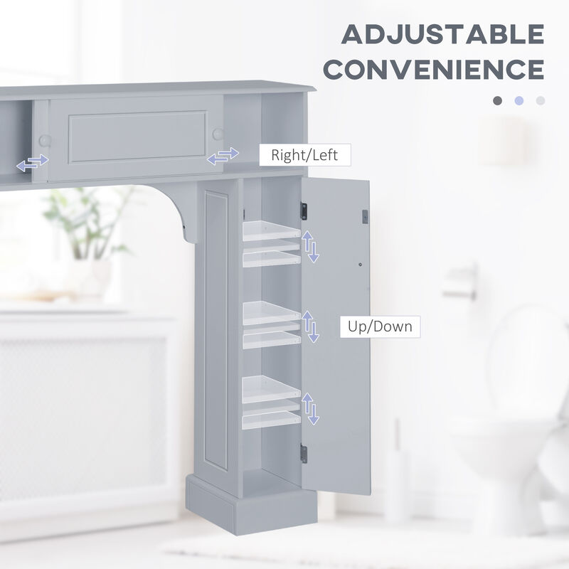 Bathroom Over-The-Toilet Storage Cabinet Shelf Freestanding Spacesaver