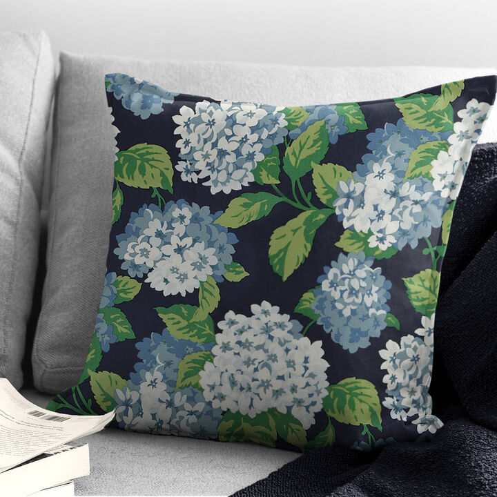 6ix Tailors Fine Linens Midnight Garden Navy Decorative Throw Pillows