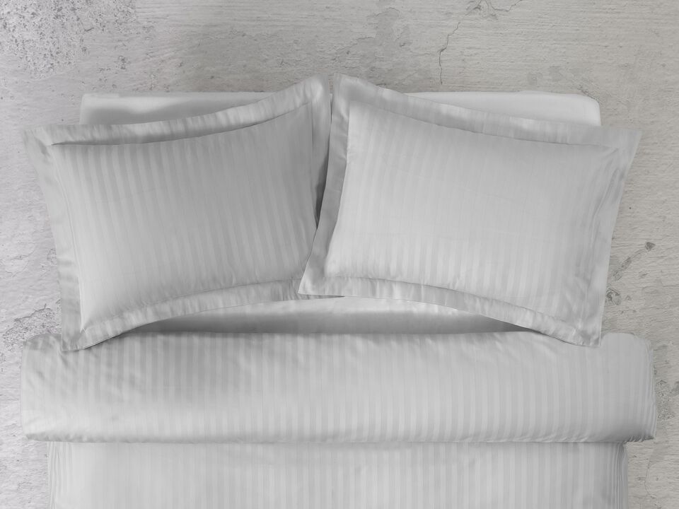 Brooks Brothers Sateen Stripe Cotton Sham Case Pair