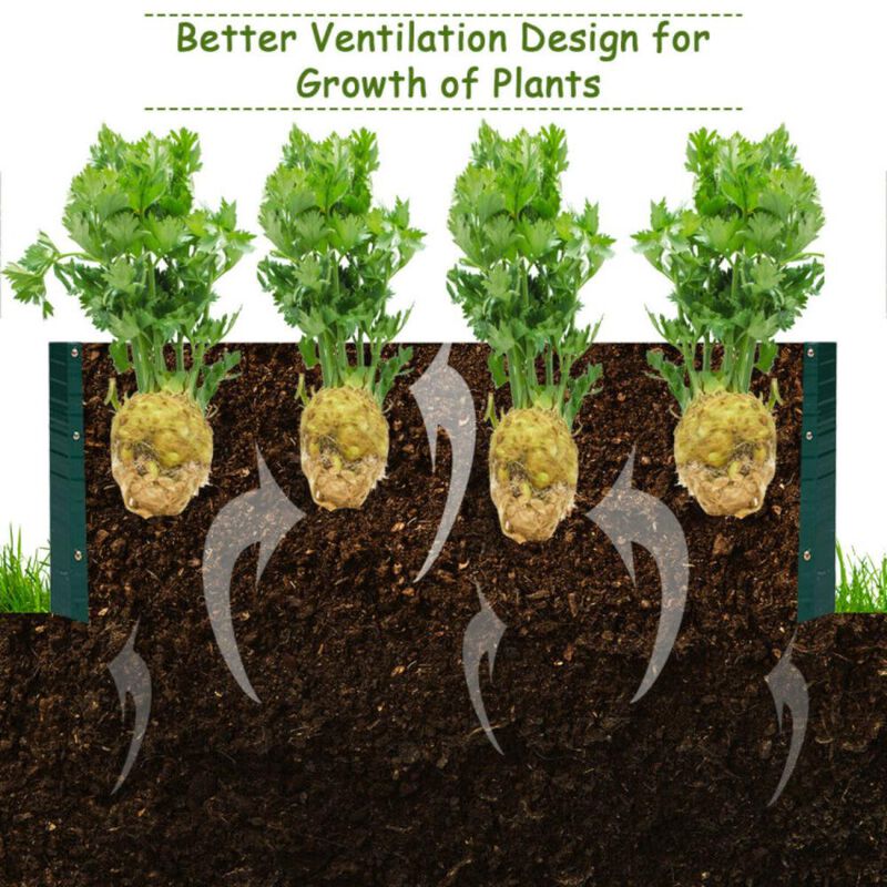 Hivvago Patio Raised Garden Bed for Vegetable Flower Planting