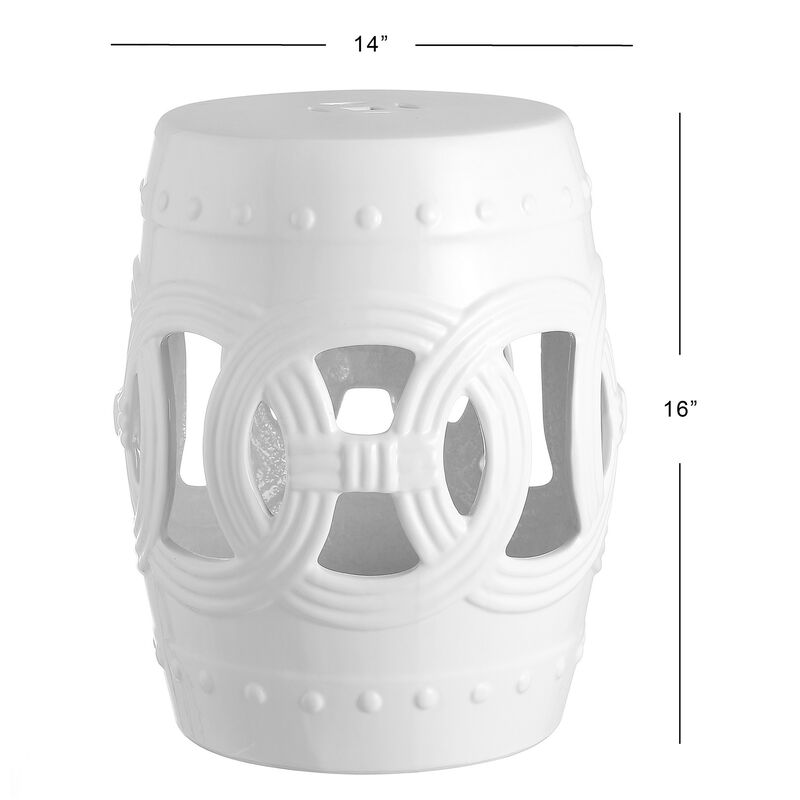 Lucky Coins Chinese Ceramic Drum Garden Stool