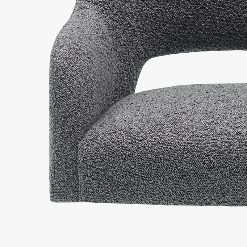 WestinTrends Genevieve Mid-Century Modern Wide Boucle Swivel Accent Arm Chair