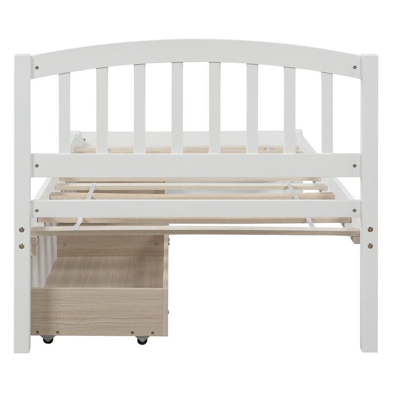 Merax Wood Bed Frame with Two Drawers