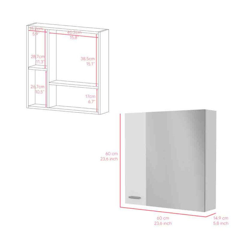 Medicine Cabinet Prague, Bathroom, White