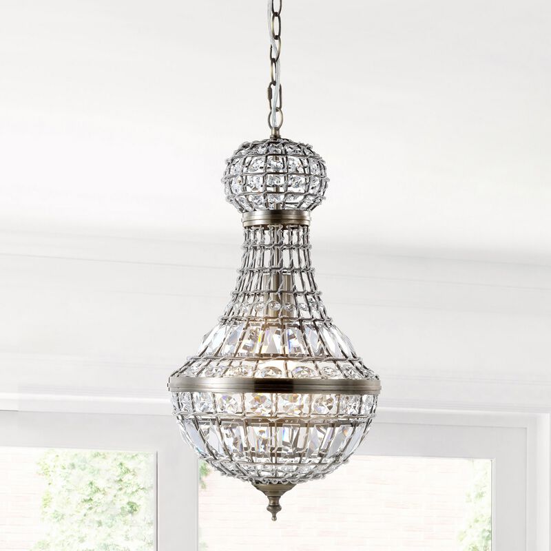Regina Crystal/Metal Empire LED Pendant