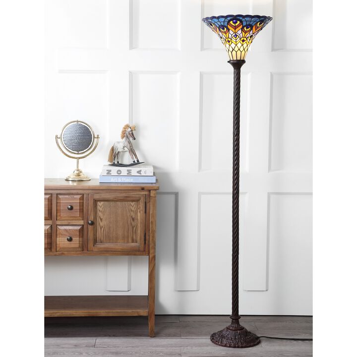 Peacock Torchiere LED Floor Lamp