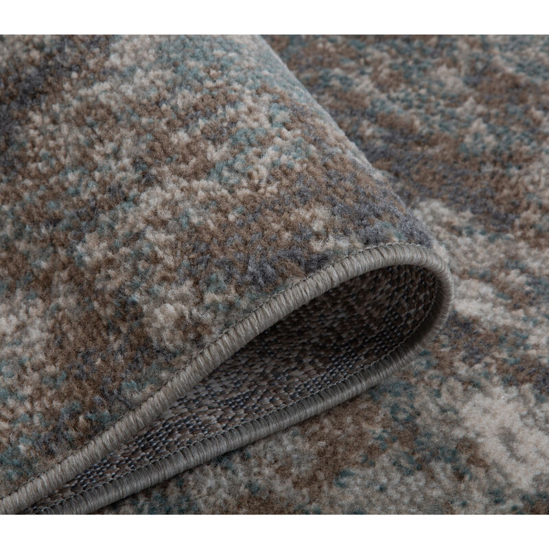Alpine Bella Light Brown Abstract Area Rug 1'10" x 2'11"