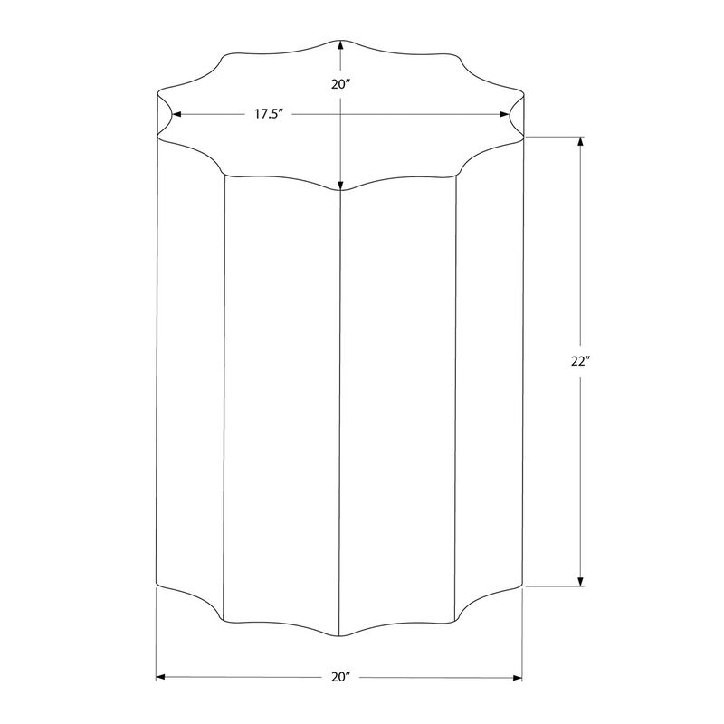 Monarch Specialties - Accent Table, Drum, Side, End, Nightstand, Lamp, Living Room, Bedroom, Contemporary, Modern