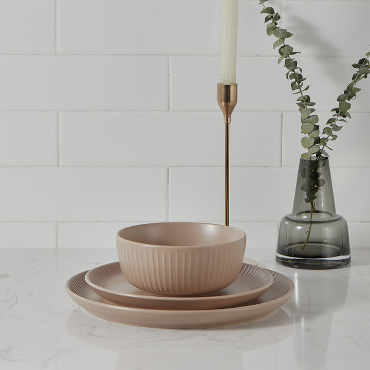 Stone Lain Logan Stoneware 24 Piece Dinnerware Set