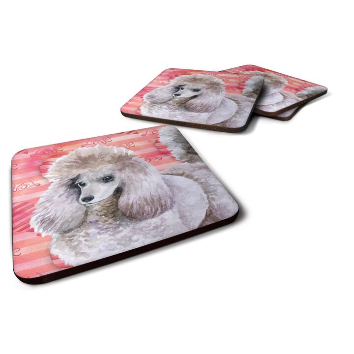 Caroline's Treasures Poodle Love Decorative coasters, Multicolor