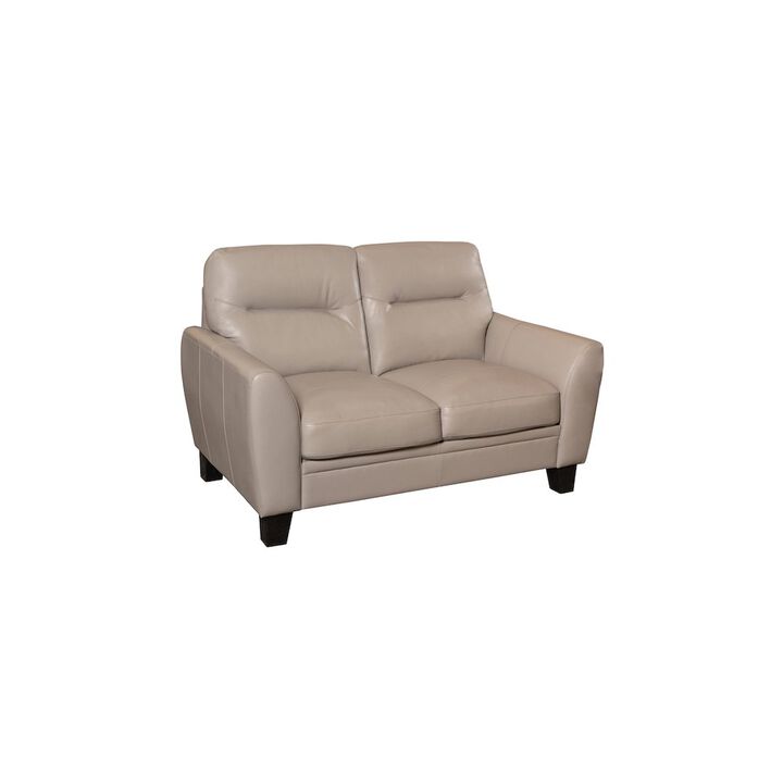 Porter Designs Matera Top Quality Leather Loveseat, Cream
