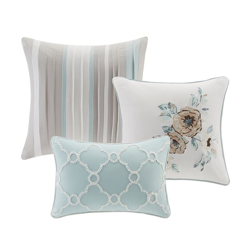 Gracie Mills Alvarado 6-Piece Reversible Cotton Quilt Set with Throw Pillows