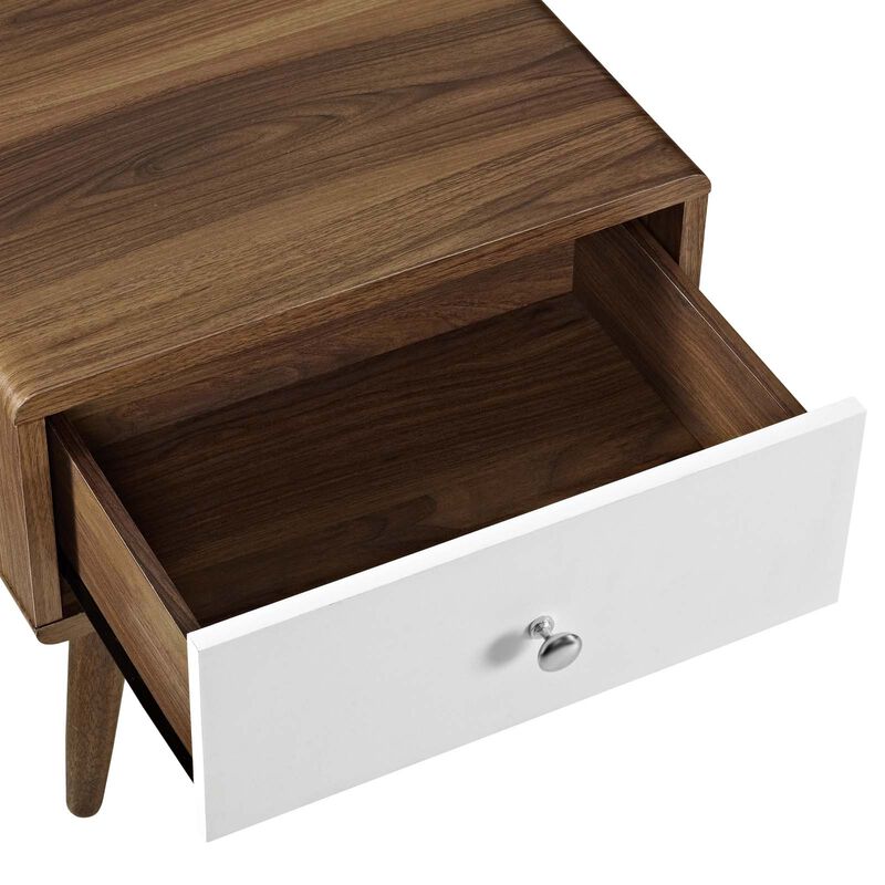 Transmit Nightstand, Walnut White
