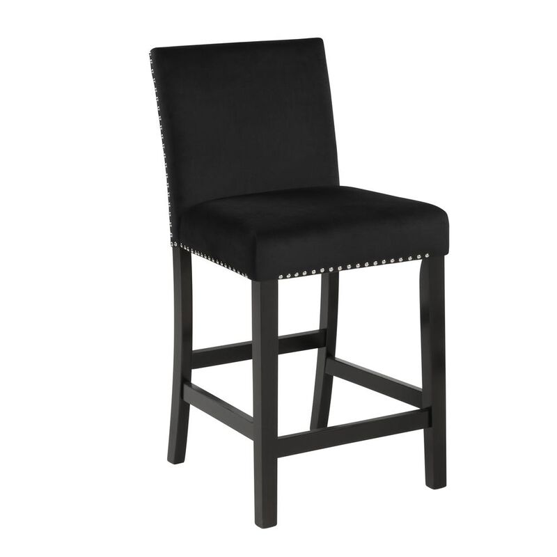 New Classic Furniture Furniture Celeste 5-Piece Faux Marble & Wood Counter Set in Black
