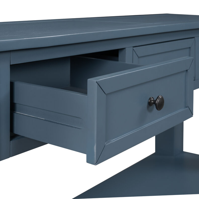 55" Modern Console Table Sofa Table For Living Room With 3 Drawers And 1 Shelf