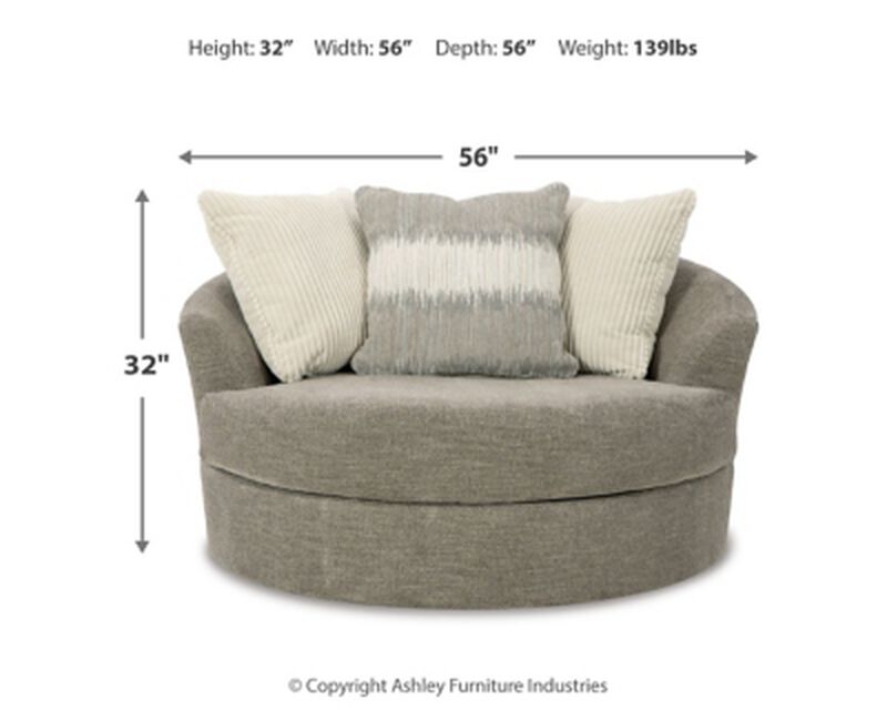 Creswell Oversized Swivel Accent Chair