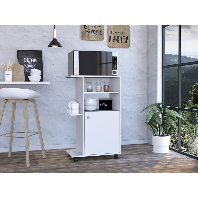 Nepenthe 1-Shelf Kitchen Cart With Caster White
