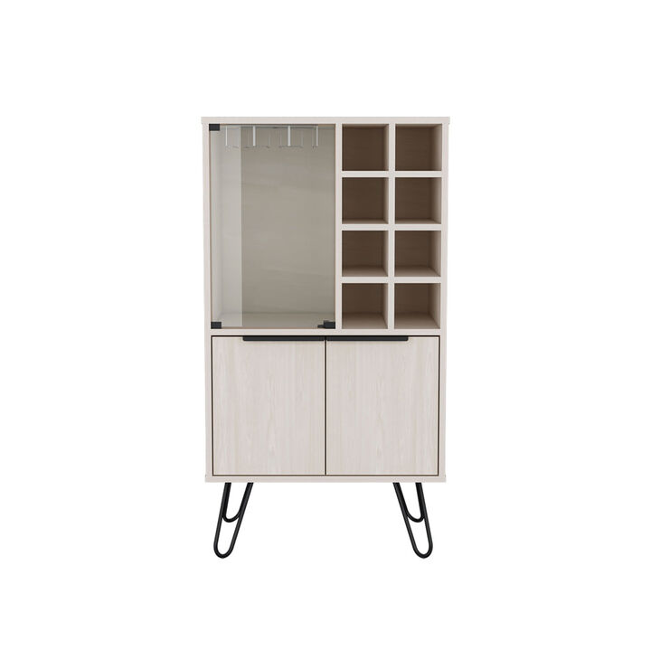 Bar Cabinet Gassville, Living Room, White Washed Oak