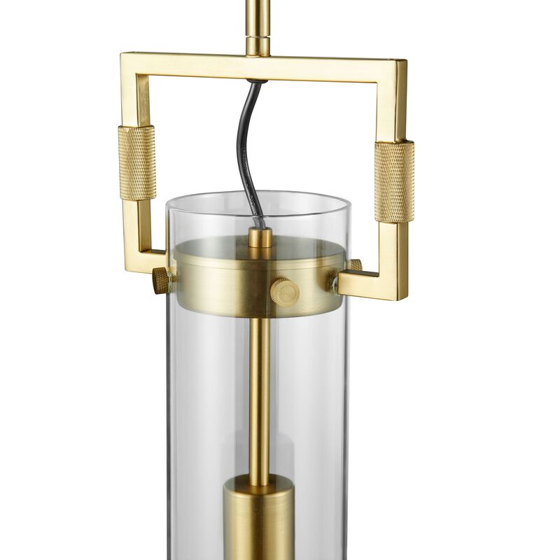 Zeus Pendant Gold Metal and Acrylic LED Light