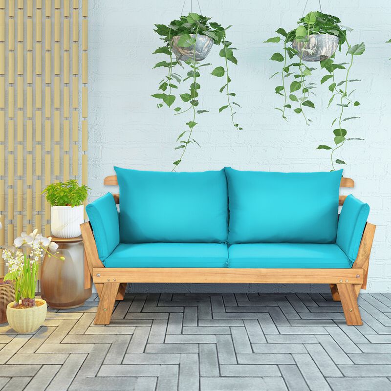 Adjustable  Patio Convertible Sofa with Thick Cushion