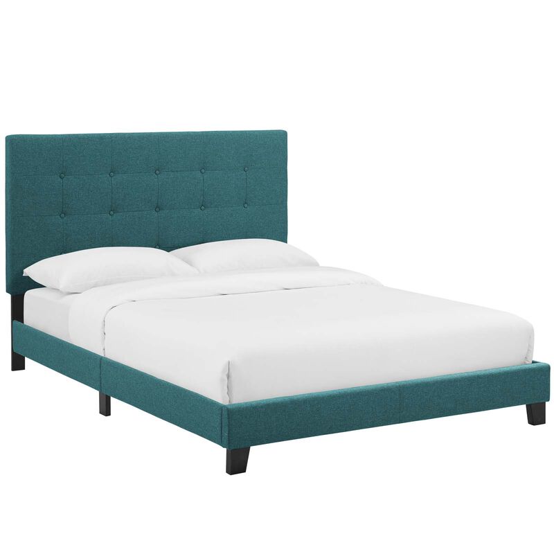 Modway - Melanie Queen Tufted Button Upholstered Fabric Platform Bed